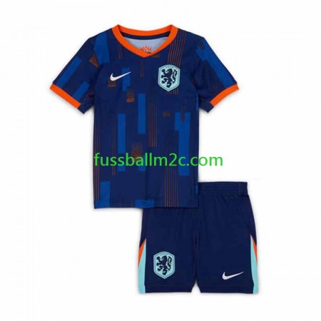 Fußballtrikots Niederlande Kinder Auswärts Trikotsatz EURO 2024